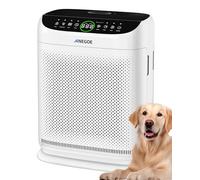 Air Purifier for Home Large Room Up to 2500 Ft² With Double Air Intake,Washable Pre-Filters, AnEgoe Pet Air Purifiers for Bedroom With Remoto Control,HEPA Air Cleaner for Dust, Pets,White