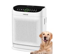 Air Purifier for Home Large Room Up to 2500 Ft² With Double Air Intake,Washable Pre-Filters, AnEgoe Pet Air Purifiers for Bedroom With Remoto Control,HEPA Air Cleaner for Dust, Pets,White