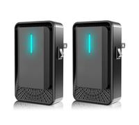 Air Purifier Plug In 2 Pack, Filterless Mobile Air Ionizer,Negative Air Ionizer,Quiet Operation Air Freshener for Home,Kitchen,Office,Portable Mini Air Cleaner for Pets,Smoke Dust,Odor, Black