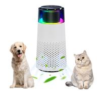 Air Purifier, Portable Room Air Purifier with Night Light Function AirPurifiers Pet Hair for Pets Bedroom Living Room Eliminates Cat Odors On Autopilot