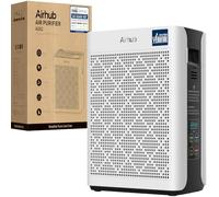 Air Purifiers for Home Bedroom Large Room Up to 1092 Ft² 1Hr AHAM Verified | HEPA Filter with Activated Carbon & Washable Pre-Filter, PM2.5 Sensor AQI Display 20dB Sleep Mode for Odor, Pollen & Pets