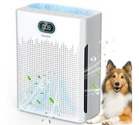 Air Purifiers for Home Cover Up to 2200 Ft², HEPA Air Purifier with Washable Pre-filter, Pet mode, PM 2.5 Air Quality Monitor Fragrance Sponge for Smoke, Odor, Dander, Pollen (White)