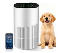 Air Purifiers for Large Home Bedroom, CADR 403m³/h, Alexa Enabled, Filter with PM2.5 Intelligent Air Quality Sensor, Auto Mode, Targets Pollen, Dust, Smoke, Pet Allergens
