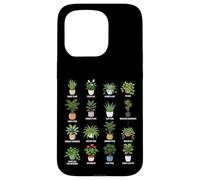 Air-Purifying Houseplants in Pots Chart Botanical Guide Case for iPhone 15 Pro