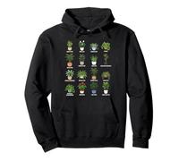 Air-Purifying Houseplants in Pots Chart Botanical Guide Pullover Hoodie