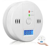 Air Quality Detector Alarm, Air Quality Alarms Detectors for Home Travel Portable Air Quality Detector Monitor With LED Display Test Button White