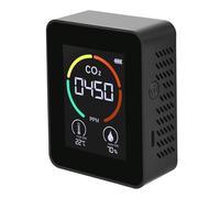 Air Quality Detector Carbon Dioxide Agricultural Production Greenhouse White Gas Monitor Tester CO2 Meter Accurate Real Time Monitoring(Black)