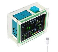 Air Quality Detector, PM2.5 Air Quality Monitor Meter Multifunctional Testing PM1.0, PM10.0, PM2.5, Temperature, Humidity, Particulate Matter for Home, Office, Car, Outdoor, Indoor.