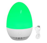 Air Quality Meter Smart CO2 Detector with Temperature Humidity Monitoring for Home Office Indoor Use Egg Shaped Design USB Rechargeable 3 Color Display WiFi Connectivity NDIR