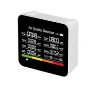 Air Quality Meter with TVOC HCHO PM2.5 PM1.0 PM10 Temperature and Humidity Detection for Home Indoor Monitoring, 9-in-1 Environmental Tester for Business Industrial Use