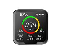 Air Quality Meters, Wifi CO2 Detector Air Quality Monitor Carbon Dioxide Meter Digital Temperature Humidity Tester Clock