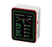 Air Quality Monitor 15-in-1 Real Time Tester With Comprehensive Indoor Pollution Detection System For Home And Office Environment Smar-t (White)