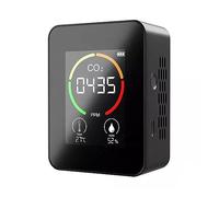 Air Quality Monitor, 3 In 1 CO2 Meter PM2.5 Air Quality Monitor Digital Temperature Humidity Tester Carbon Monoxide Sensor Gas Leak Detector,for Home Office School Hotel(3 in 1 Black)