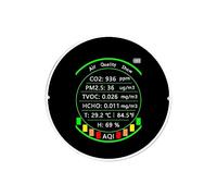 Air Quality Monitor, 7in1 Air Quality Meter PM2.5 CO2 TVOC HCHO Temperature Humidity Tester Portable Color Display Carbon Dioxide Detector,for Home Office School Hotel(7 in 1 White WiFi) (7 in 1