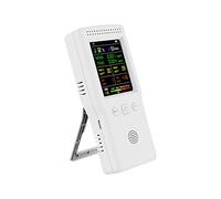 Air Quality Monitor, 9 In 1 Air Quality Detector Handheld CO2 Meter Temperature Humidity PM2.5 PM10 HCHO TVOC CO Monitor With LCD Display for Home(Bianco)