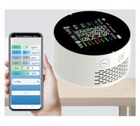 Air Quality Monitor Air Quality Meter 7in1 PM2.5 CO2 TVOC HCHO Temperature Humidity Tester APP Control With Calendar Alarm Function Long Battery Life