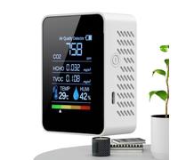 Air Quality Monitor Indoor | Smart Air Detector - Clear Display Portable Accurate Monitor for Safety Bedroom Testing Monitoring Detection Carbon Dioxide Home Grow Tents