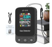 Air Quality Monitor - NDIR Carbon Dioxide Detector, Battery Powered Tester Temperature And Humidity, Digital LCD Indoor Pollution Meter | Home, School, Office, Car, Hotel Air Health Guard