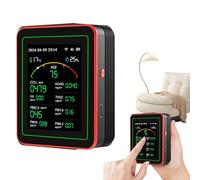 Air Quality Monitor - Portable 15-in-1 CO₂, PM2.5, PM1.0 & Formaldehyde Detector - Air Quality Meter | Indoor Airs Qualitys Measurement With Temperature & Humidity Sensors
