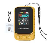 Air Quality Monitor - Portable Real Time Detector Battery Powered | Air Tester with Temperature Humidity Display | Indoor Monitor for Home Bedroom Car Hotel School Travel Environment
