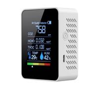 Air Quality Monitor,Smart Air Detector | Portable Clear Display Accurate Monitor for Carbon Dioxide Grow Tents Bedroom Home Monitoring Detection Safety Testing