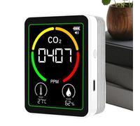 Air Quality Monitor - Smart Portable Tester, High Precision Temperature Humidity Indicator, Lightweight Air Quality Sensor, Easy Read LCD Display | PE