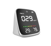 Air Quality Tester, Home Air Monitor | USB Charging Air Detector with Warning Function | Real-time PM2.5 Temperature and Humidity Monitor with LED Digital Display for Home Business The USB
