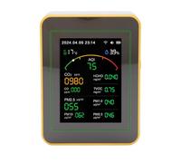 Air Quality Tester, WiFi DC 5V 1a Type C USB 15 in 1 Air Quality Detector for the Home Office At Home (White Yellow)