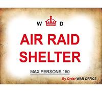 AIR RAID SHELTER RETRO METAL TIN WALL PLAQUE SIGN NOVELTY GIFT Home bar shed man cave (Mixed, 10" x 8")