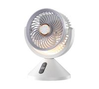 Air Rechargeable Circulator Fan - ABS Desktop Fan, 100-Speed Air Circulation, Compact Hangable Design, Lightweight Summer Equipment For USB Charging | Dorm Bedside Reading Working Bedroom Office