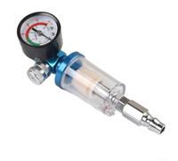 Air Regulator Gauge with Moisture Separator Inline Filter for Spray Airbrush Kit 1/4 NPT(F)