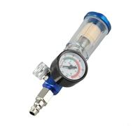 Air Regulator Gauge with Oil-Water Separator and Filter for Pneumatic Tools, 1/4 Thread Adapter for Air Compressor, 5-10 BAR Pressure Con(B)