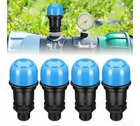 Air Release Valve 3/4 Inch PP Automatic Air Vent for Irrigation Systems - NPT Threaded Drainage Solution Garden Turf Farming 4 Pack(3/4 Inch)