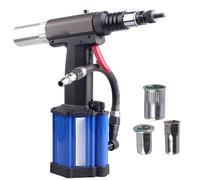Air Riveter Heavy Duty Hydraulic Tool with 5 Nozzles for Riveting - Essential Mechanic Tools for Construction and Home Improvement