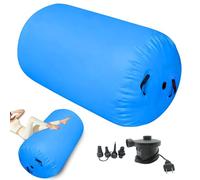Air Roller Gymnastics Barrel - Inflatable Tumbling Barrel,Back Handspring Trainer with Pump - for Cheerleading Home Fitness Indoor Play Gym Balance Practice Dance