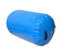 Air Roller Gymnastics Barrel Inflatable Tumbling Roller Back Handspring Trainer, Inflatable Air Barrel Gymnastics Training Mats for Body Coordination Backhandspring Home Gym,Blue-80 * 100cm Automatic