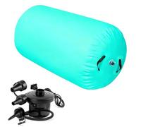 Air Roller Gymnastics Barrel Tumbling Mat, Inflatable Tumbling Barrel for Backflip Backbend Trainer, Air Spot Tumble Track Mat for Gymnastics Yoga Training Cheerleading Home Use,Green-70*90cm Automati