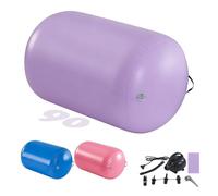 Air Roller Inflatable Tumbling Gymnastics Barrel 60/75/90cm Tumbling Mat Air Tumble Track Mat Backbend Trainer with Electric Air Pump for Training/Yoga/Backflip/Home Use