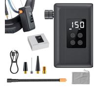 Air Rush Electric Pump, Cordless Tyre Inflator Air Compressor, 150PSI Electric Pump With LED Light, Digital Tyre Inflator, Fast Automatic Inflation, Portable Air Pump for Motorcycle Bikes Balls
