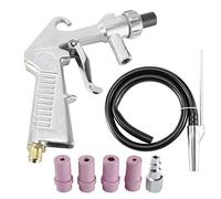 Air Sand Blaster Kit Blasting Grit Shot Sandblaster Siphon Feed Gun Nozzle Tube Rust Remove Abrasive Sand Blasting with 4Pcs Ceramic Nozzle Tips for Sandblast Cabinets