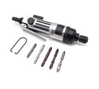 Air Screwdriver, Adjustable Screwdriver, 1/4" Pneumatic Air Screwdriver Straight Hand Industrial Screw Driver Tool 1000rpm