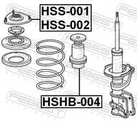 Fits FEBEST HSHB-004 FRONT SHOCK ABSORBER COVER WITH REBOUNDHONDA CIV ⭐UK Stock⭐