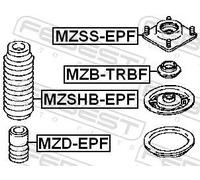 Air shock absorber cover Front Axle MZSHB-EPF FEBEST for MAZDA FORD FORD USA