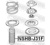 Air shock absorber cover Front Axle NSHB-J31F FEBEST for INFINITI FX