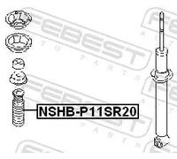 Air shock absorber cover Front Axle NSHB-P11SR20 FEBEST for NISSAN PRIMERA