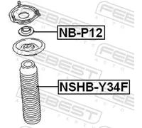 FEBEST NSHB-Y34F Protective Cap/Bellow, shock absorber for INFINITI,NISSAN