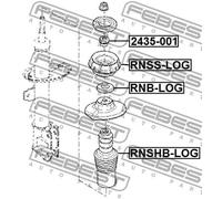 Air shock absorber cover Front Axle RNSHB-LOG FEBEST for RENAULT DACIA