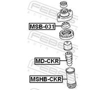 Air shock absorber cover Rear Axle MSHB-CKR FEBEST for MITSUBISHI COLT Mk IV