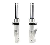 Air Shock Absorbers Struts Lowered Front Disc Brake Forks Lower Down Shocks Absorber For Gy6 Ruckus Zoomer Nps50 Af58 Dio Swap Scooter Parts(340MM Silver)