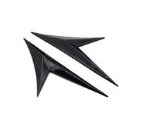 Air Side Vent Trim 2pcs Car Side Vent Fender Sticker V Shape Body Decoration Wing Modified Air Wing Cover Trim(Black)
